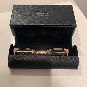 PRADA pink glasses. Comes with original box, case & unopened silk square. HOT!!